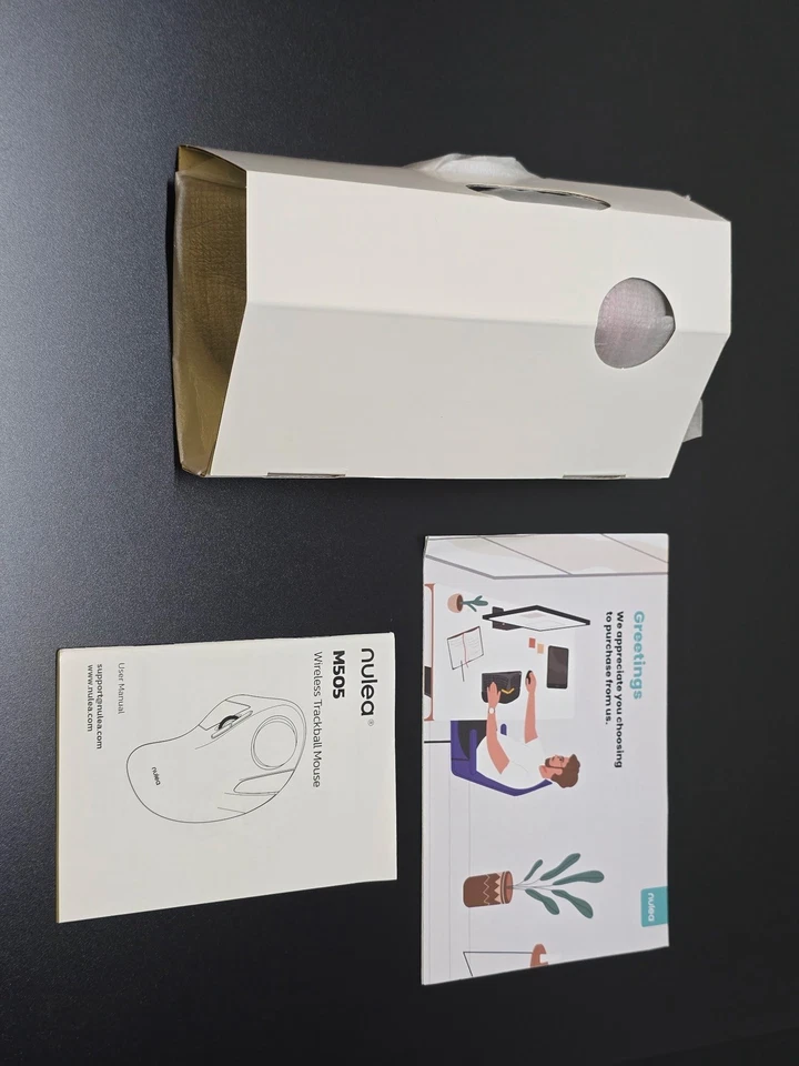 Ratón Trackball Inalámbrico Nulea M505 Recargable Bluetooth USB Ergonómico Foto 4 de 4