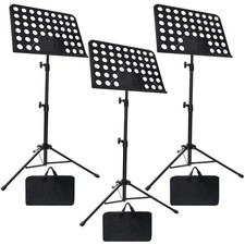 3 Pack Adjustable Folding Music Stand with Carrying Bag Portable Tripod