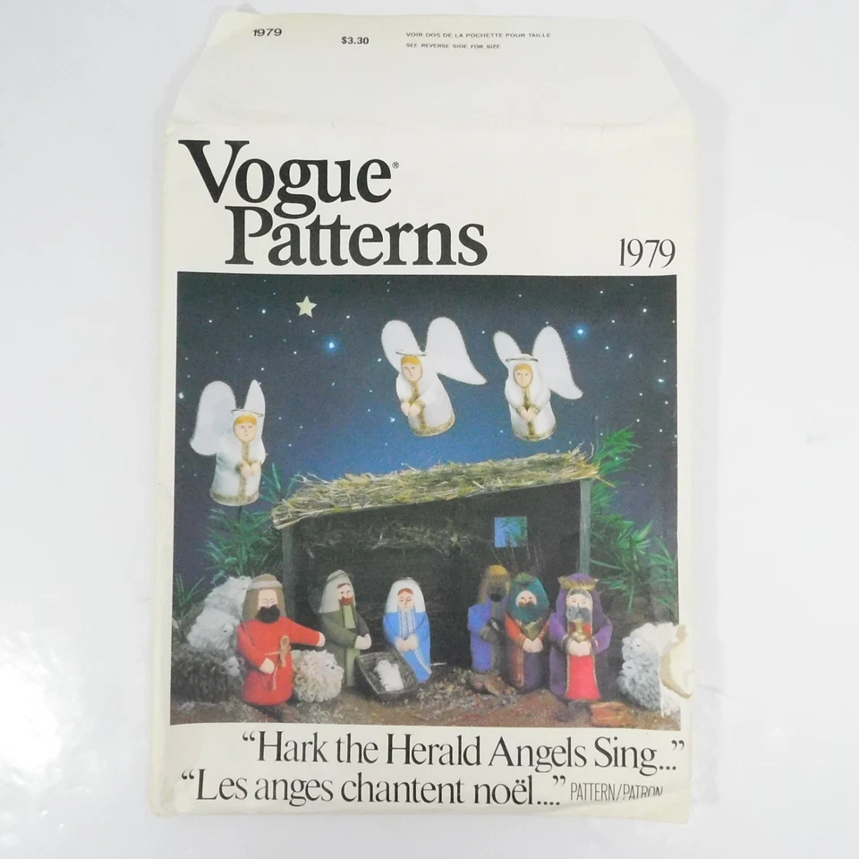 Vogue 1979 Creche Christmas Nativity Figures Sheep Pattern Uncut Transfer - Image 3 of 4