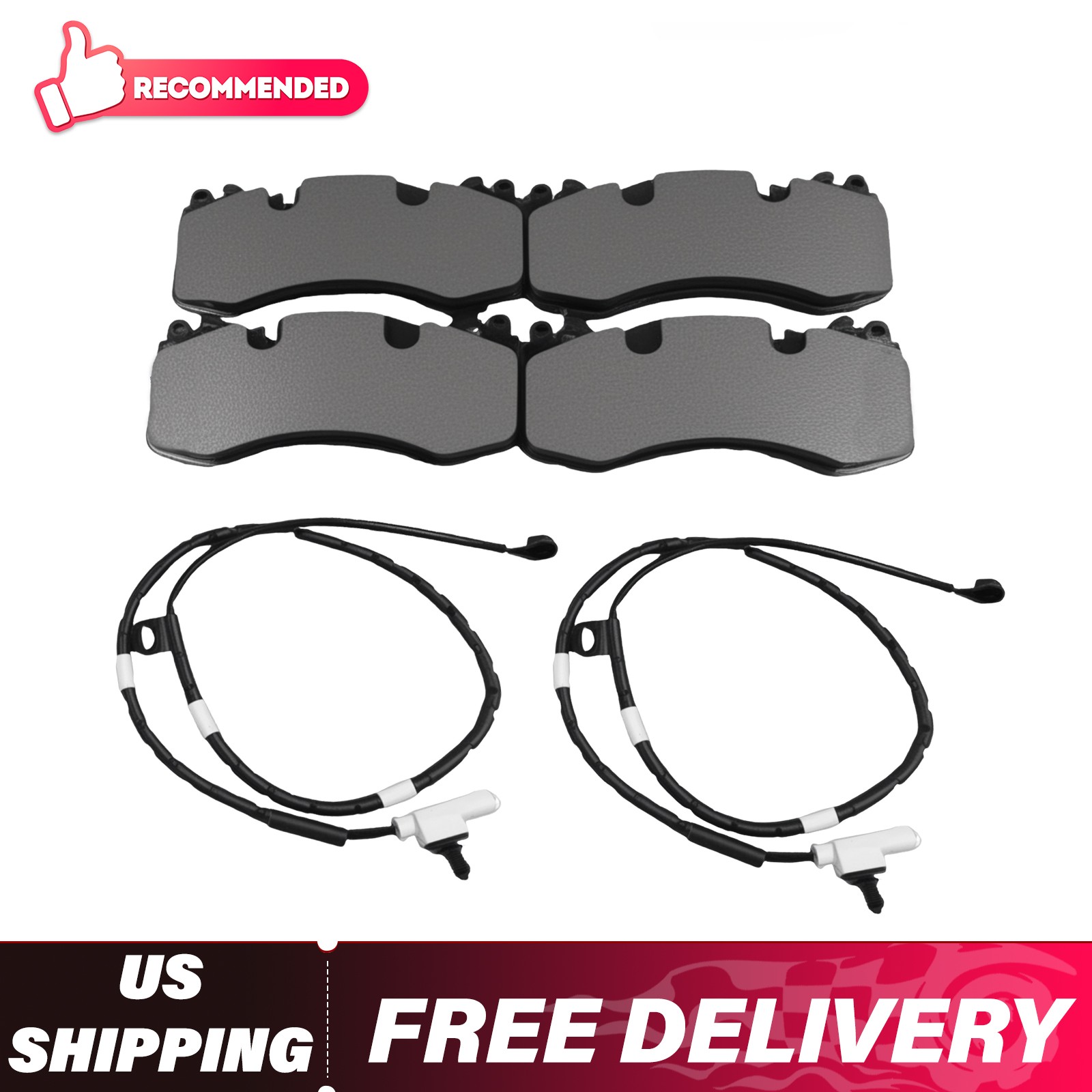 Front Brake Pads W/Sensors Set For Aston Martin DB11 Vantage HY53-2L507-AA