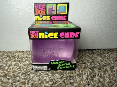 Schylling NeeDoh Nice Cube Purple Super Solid Squish Fidget Toy NEW
