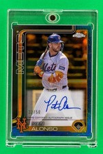 2025 Topps Gilded Collection Pete Alonso Auto Blue Gold Refractor /50 Baseball