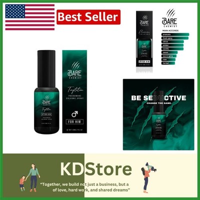 Temptation Men's Pheromone Cologne   Long-Lasting, Proven Attraction