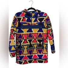 Patagonia Multicolor Synchilla Cagoule Geometic Aztec Unisex Kids Size 14