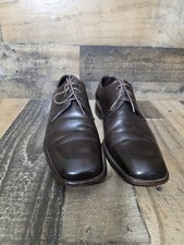 Brown Prada Dress Shoes Men's Leather Lace Up Size 7.5 US