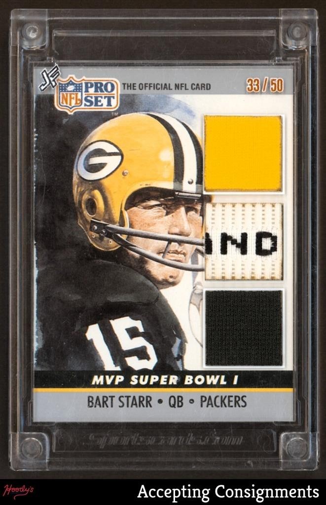 2024 Jersey Fusion 1990 Pro Set Bart Starr GAME USED PATCH 33/50 PACKERS view 1