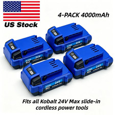 4-PACK 4000mAh For Kobalt 24V Battery KB624-03 KB524-03 KB424-03 KRS 1824B-03 US