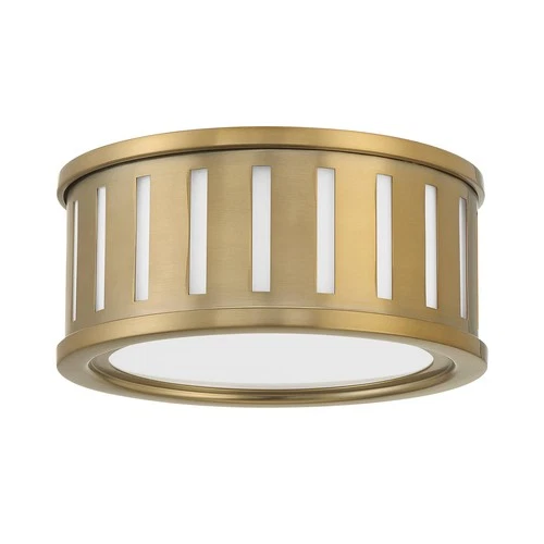 Crystorama Kendal 14" Wide Vibrant Gold Drum Ceiling Light - Picture 3 of 8