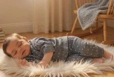 Cloud Island Baby 2pc Wide Ribbed Top & Bottom Set Blue Newborn NWT