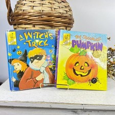 Vintage Halloween Children's Book Set of 2  Little Landoll's Halloween Books