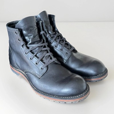 RED WING Boots BECKMAN 9014 Black Leather Lace Up Boots MENS US 10 E2 EE