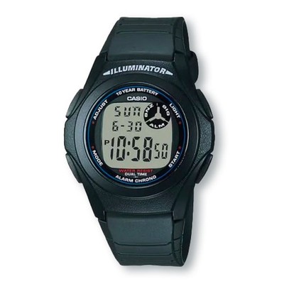 CASIO F200W-1A Men's Illuminator LCD Digital Sports Black Watch