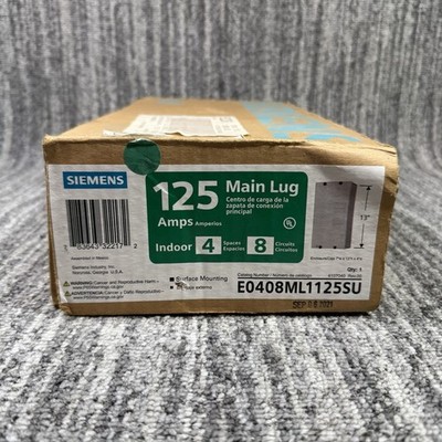Siemens Indoor Load Center 4 Space 8 Circuit 125-Amp Main Lug Surface Mount