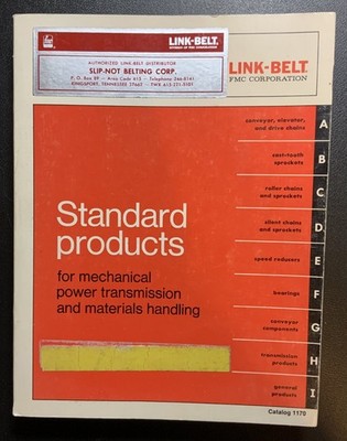 Link-Belt Standard Products for Mechanical Power Transmission 1970 1170
