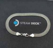Sterling Silver Italy Ball Bead Chain Bracelet. 6.0 Grams, 8 Inches