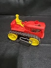 Vintage Marx Diesel LM77 Toy Windup Red Tractor Yellow Man Soft Tracks Key Works