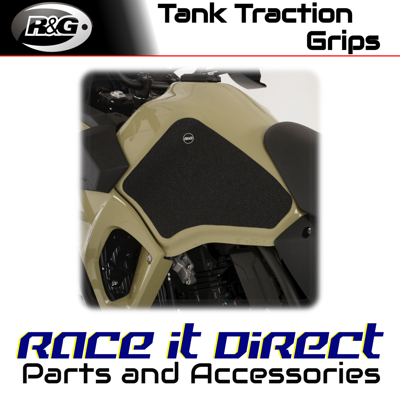 Tank Traction Grips for Kawasaki KLR 650 2022-2026 R&G