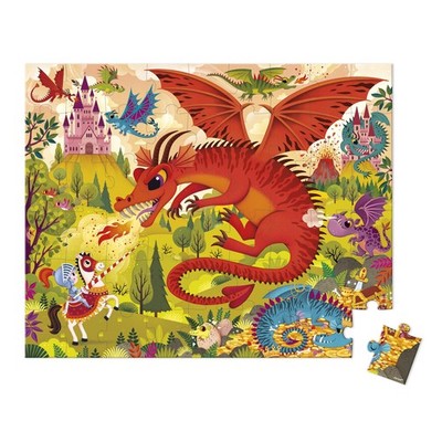 Lernpuzzle Königreich der Drachen - 54 Teile + Poster - Made in France