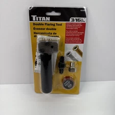 TITAN Double Flaring Tool, 45-Deg SAE, 3/16" Steel/Nickel Tube 51535 Brake Line