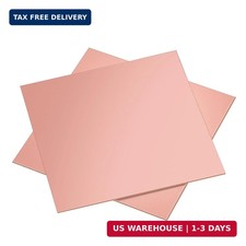 2 Pack 99.9 Pure Copper Sheet,4"x4" 18Gauge 1mm Thickness, Film Attached Coppe