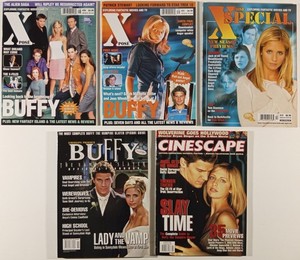 BUFFY THE VAMPIRE SLAYER 10 MAGAZINE LOT  X POSE SCI FI CINESCAPE