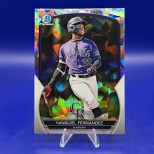 2023 Bowman Yanquiel Fernandez Chrome Atomic Refractor #BCP-30 Colorado Rockies