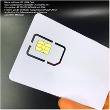 4G LTE SIM Card Reader Writer 5 Blank USIM Cards
