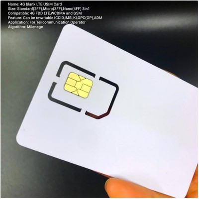 4G LTE SIM Card Reader Writer + 5 Blank USIM Cards