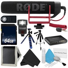 Rode VideoMic GO VIDEOMIC-GO  64GB Memory Cardxible Tripod Gripping Rubber Leg