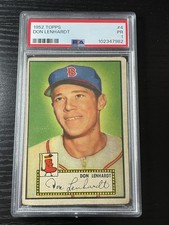 1952 Topps Baseball #4 Don Lenhardt PSA 1 Red Back