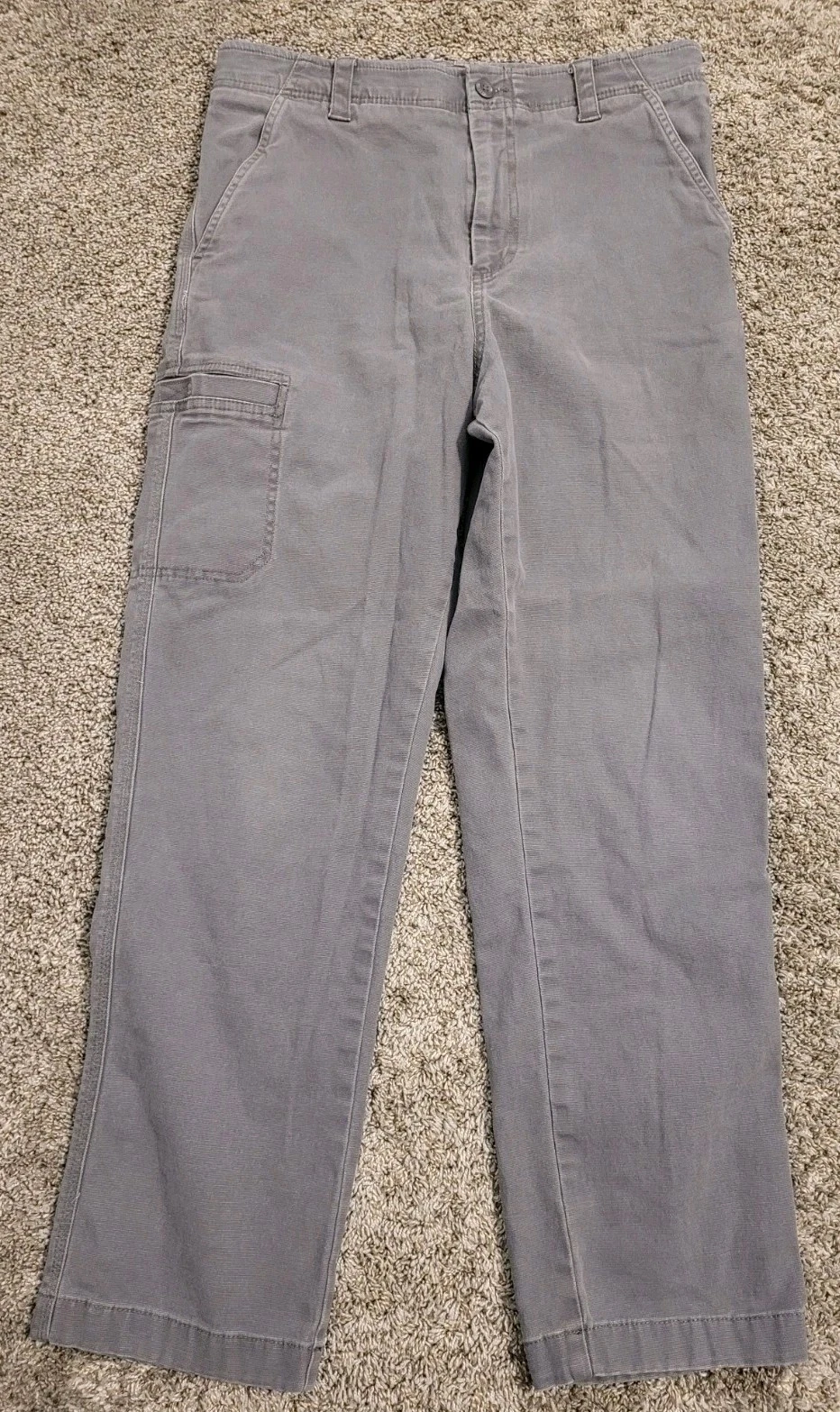 LL Bean Cargo Pants Men's Size 31x29 (30x28) Gray Hiking Outdoors Natural Fit