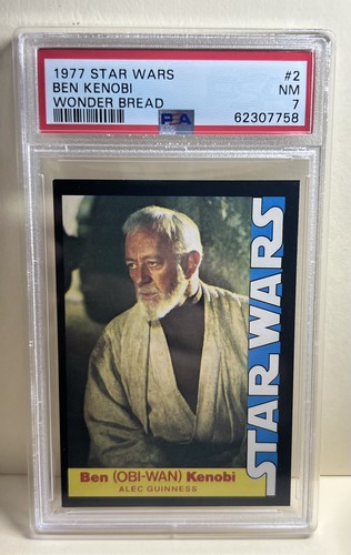 1977 Wonder Bread Star Wars #2 Ben (Obi-Wan) Kenobi — PSA 7