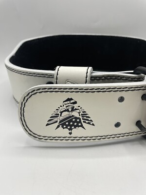 Aesthreadics White Leather Tapered Weight Belt (New without tags
