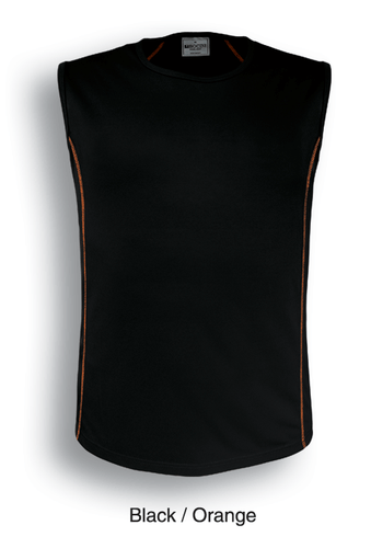 3PCX MENS SINGLET TANK 100% POLYESTER COOL DRY BREATHABLE PANEL LINE SPORTS TANK - Picture 5 of 18
