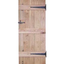 V Grooved Solid Oak Internal -Oak  Cottage Door - Oak Internal Ledged Solid Door