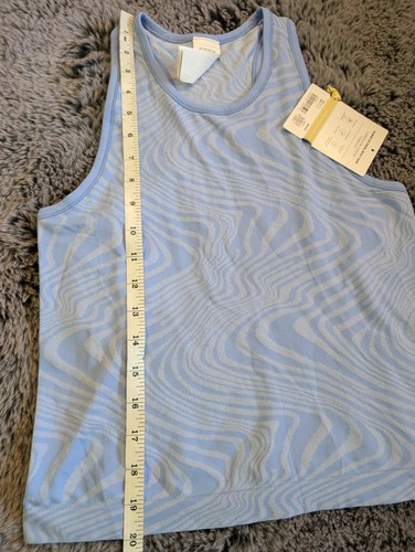 Athleta Girl Power Up Swirl Sport Length Tank XL / 14 Blue Swirl Tank Top - Picture 9 of 9