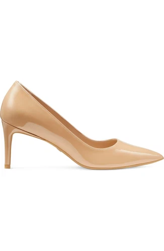 $420 Stuart Weitzman Linsi 75  POINTED TOE Pump HEEL PATENT ADOBE 7.5 B  (DB24)