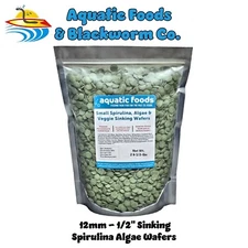 2.5-lbs 12mm Small Spirulina, Algae, Veggie Sinking Wafers. AFI Bag