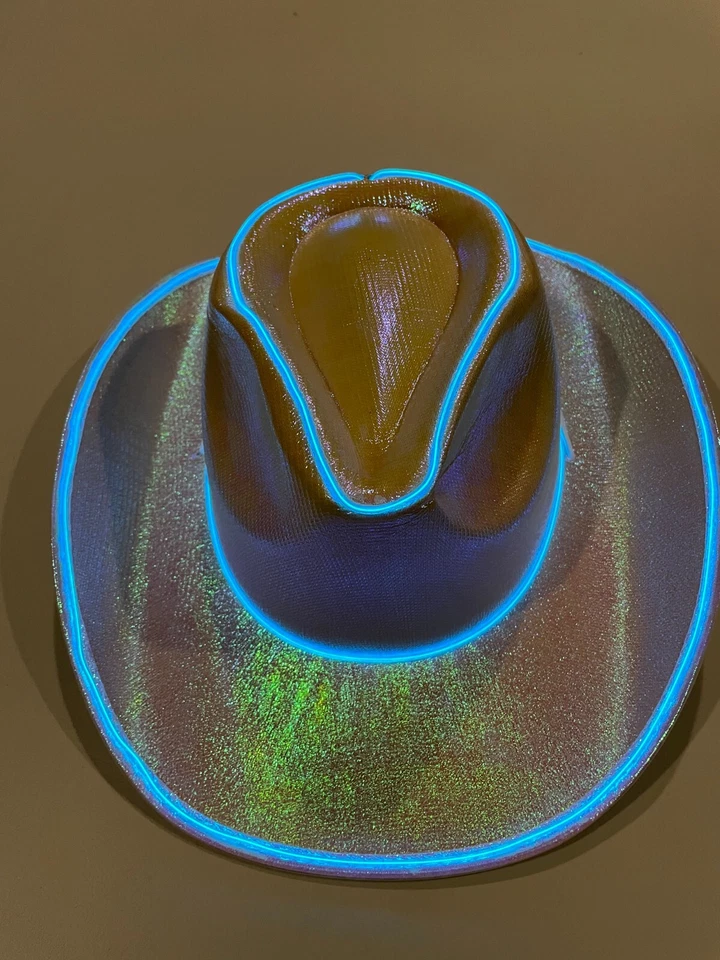 Chapéu de cowboy neon - festa de despedida de solteira festa de Halloween festival rave neon - Imagem 3 de 4