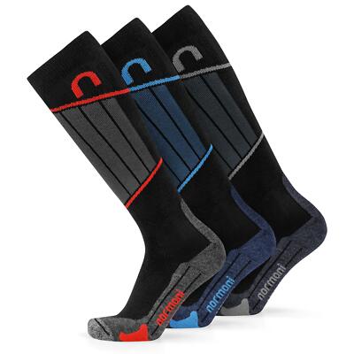 2 Paar Merino Kompressionskniestrümpfe für Motorrad fahren - Thrombosestrümpfe 
