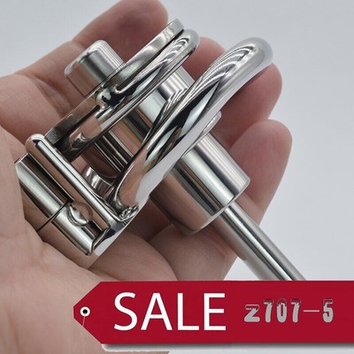 Stainless Steel Sissy Flat Chastity Cage Urethra Chastity Metal Ring Device