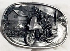 Vtg 1984 Bergamot Brass Works BIKER MOTORCYCLE Belt Buckle Man Women Mill USA