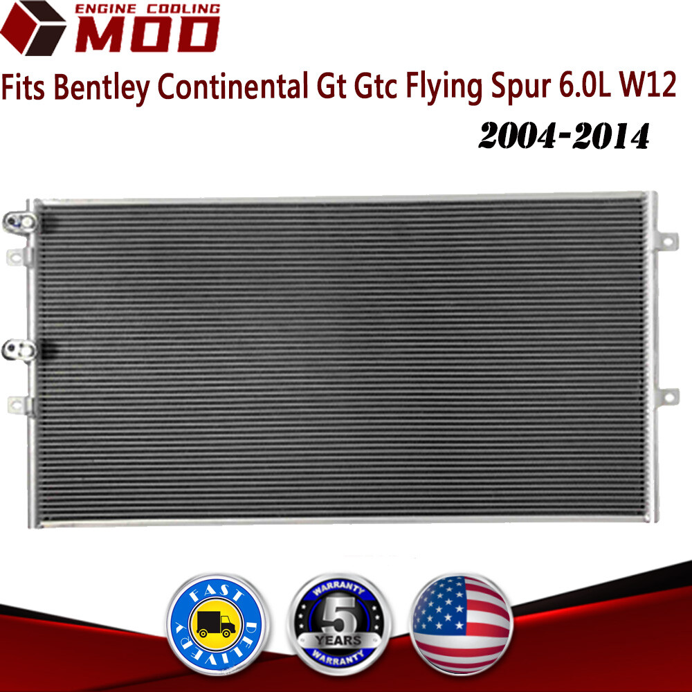 Fit 2004-2014 Bentley Continental GT GTC Flying Spur 6.0L W12 A/C Condenser
