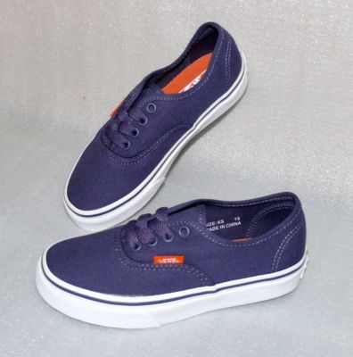 Vans Authentic U'S POP Canvas Kinder Schuhe Freizeit Sneaker EU 31 UK13 Navy Whi