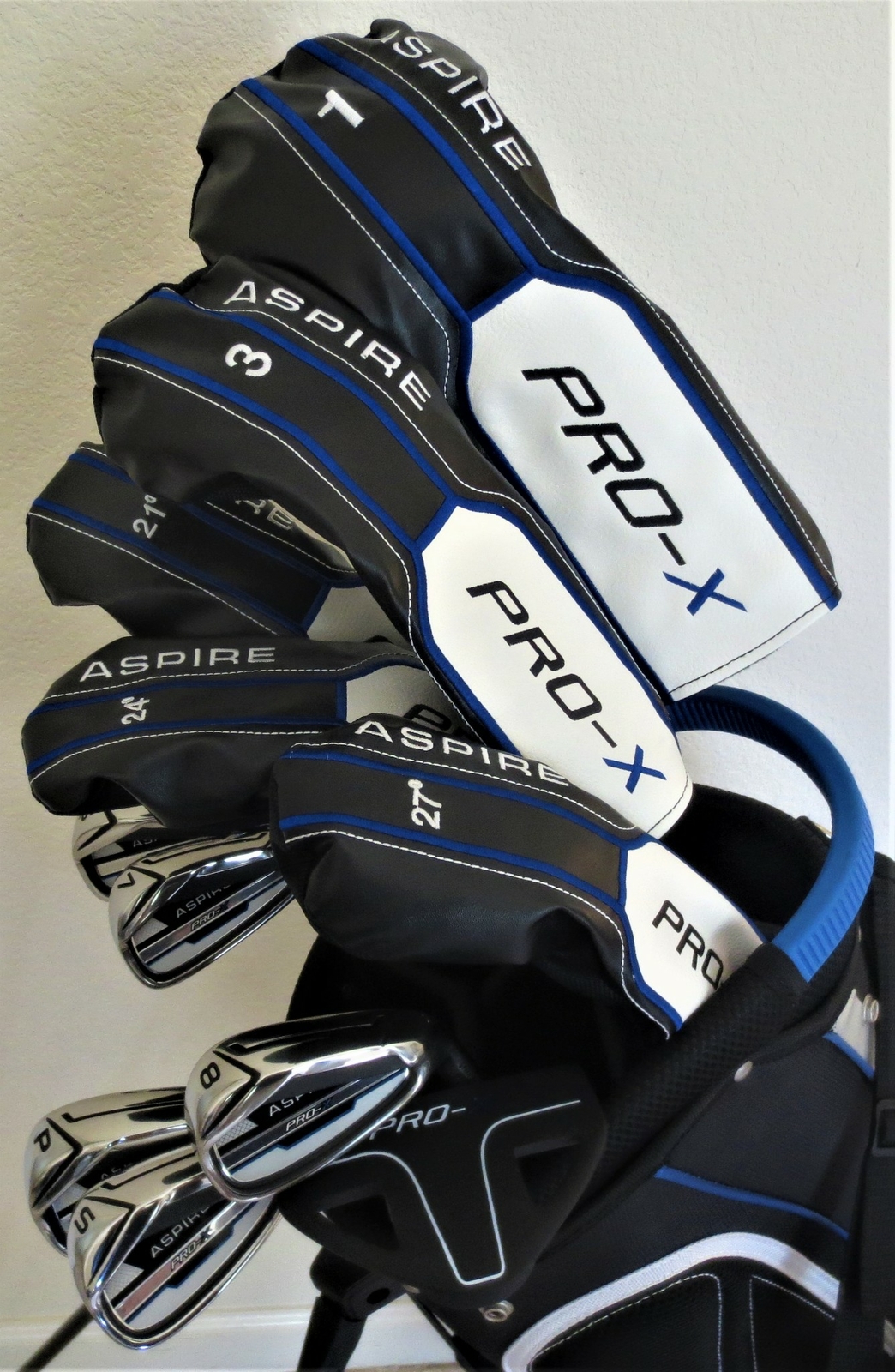 NEW Mens Golf Set Driver, 3 Wood, 3,4,5 Hybrids, Irons, Putter, Sand Wedge Stiff