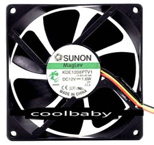Sunon KDE1208PTV1 fan 80 80 25mm DC12V 1.9W 3pin