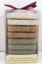 Trader Jacques Singular Soap Stack Lemon Verbena Shea Butter Hand 8 Bar Gift Set