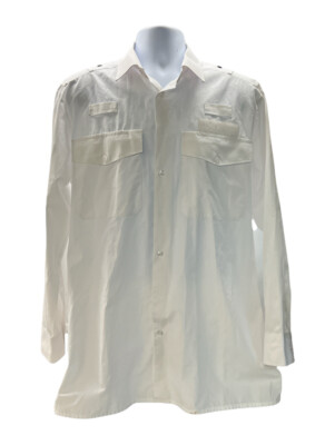 Ex Police White Shirt Epaulette Loops Genuine Ex-Police White - Foto 2