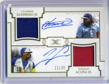 2024 Topps Definitive Vladimir Guerrero Jr. Ronald Acuna Jr. Jersey Auto #'d /35