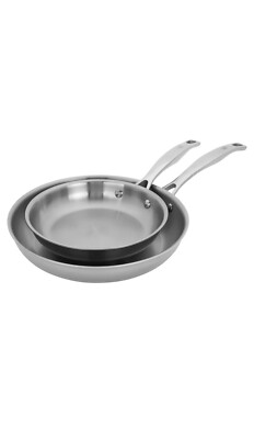 Henckels Clad H3 2-pc Stainless Steel 8-in & 10-in Fry Pan Set